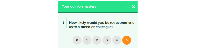 Online survey widgets