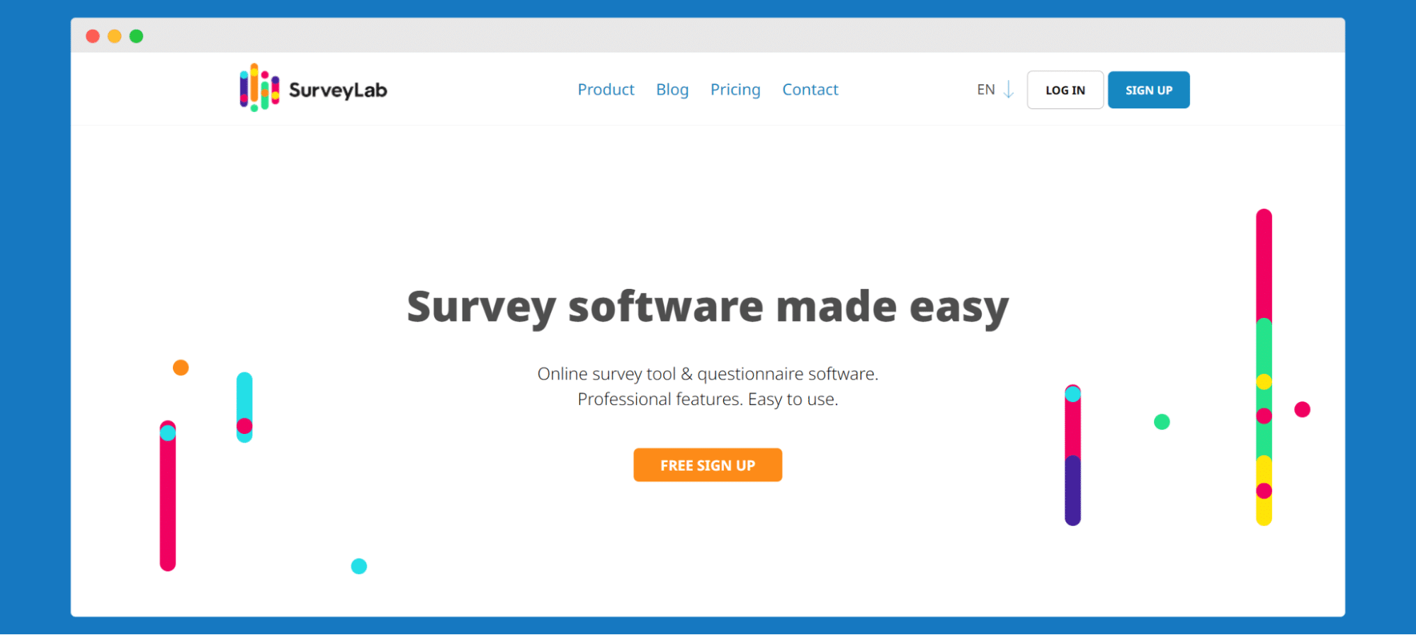 SurveyLab for analysing the data collected