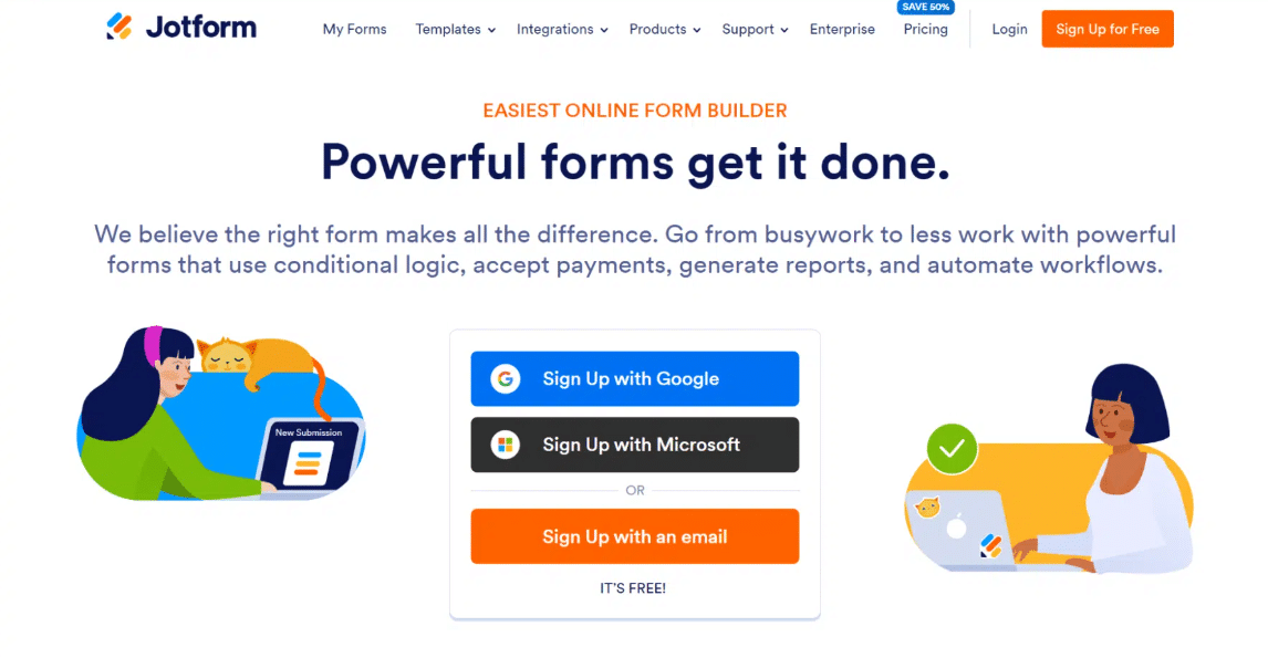 Jotform homepage