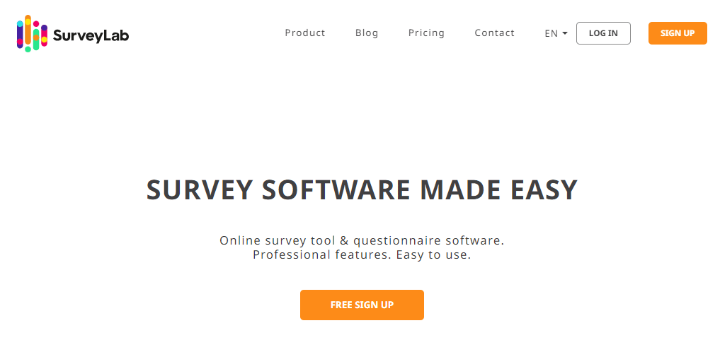 Surveylab's homepage